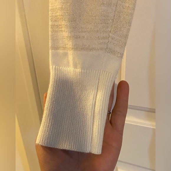 Guess Womens Knit Sweater Size S striped long sleeve V-neck - Picture 4 of 10